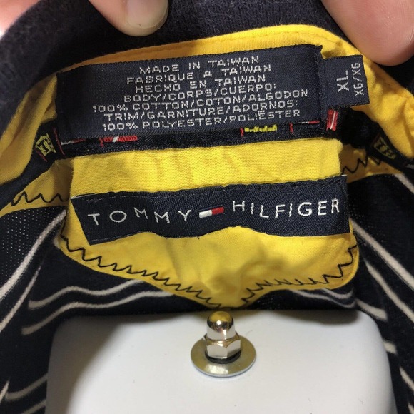 Vintage Tommy Hilfiger Rare Polo Striped XL Early 2000s Y2K Short Sleeve Tee - Picture 10 of 12